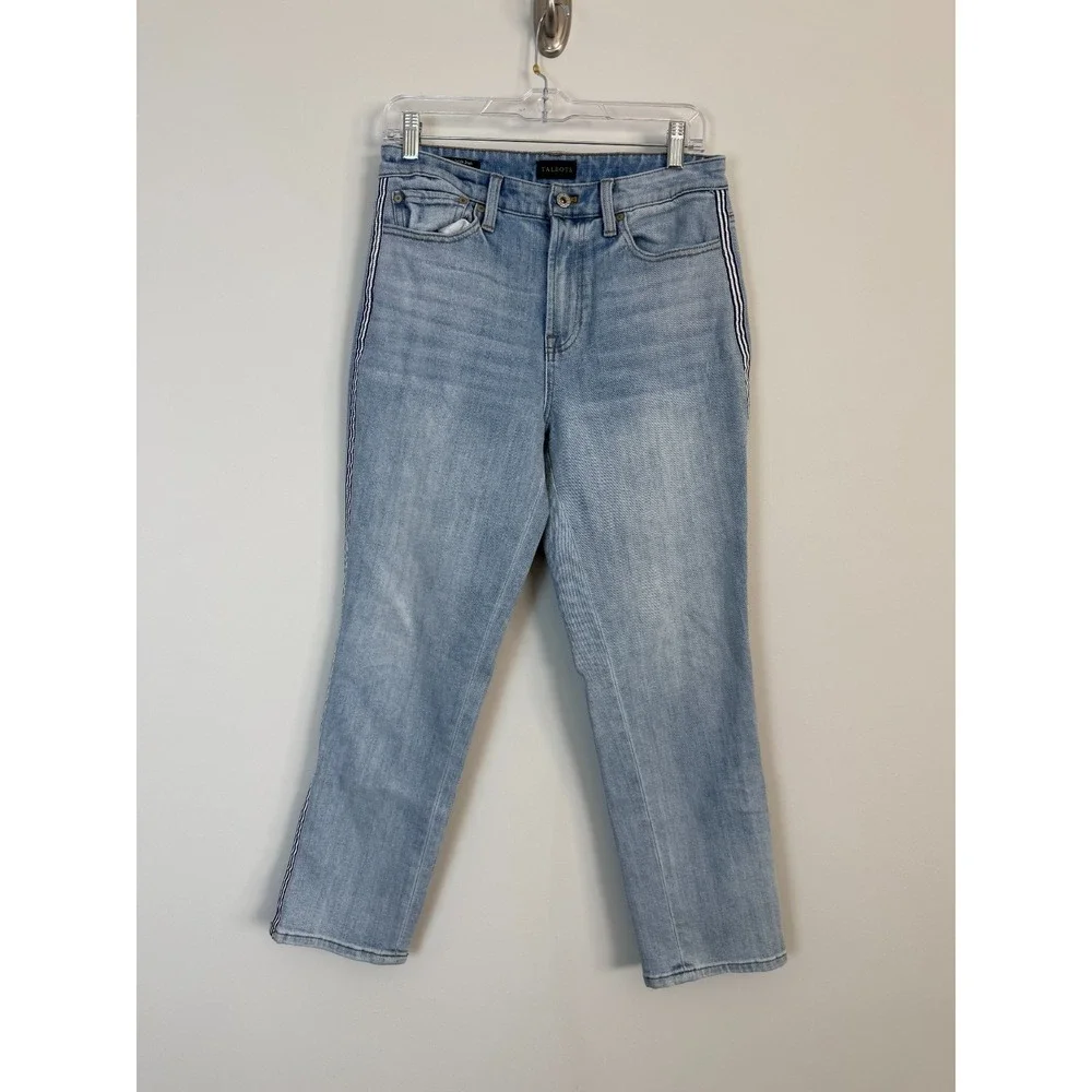 Talbots Modern Ankle Jeans Women's 4 Light Blue Denim Casual‎